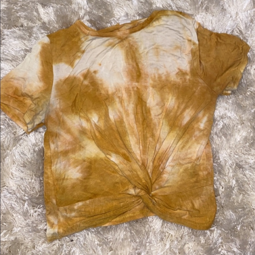 Tie dye knot crop top